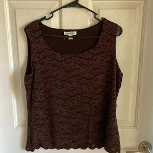 NWOT Coldwater Creek Dressy lined Tank Top SZ Large